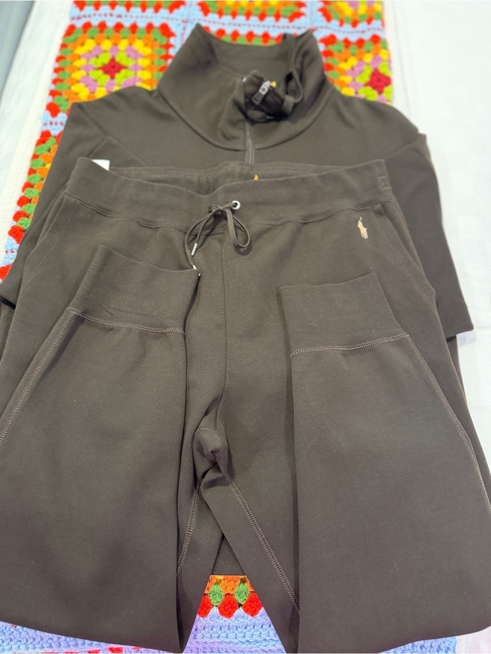Ralph Lauren Black Polo Label Hoodie